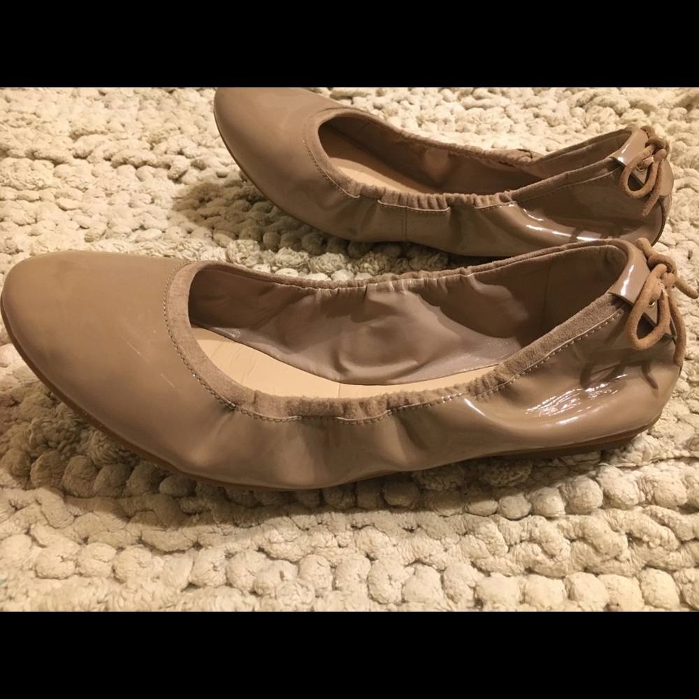 Cole Haan Ballet Flats- nude leather